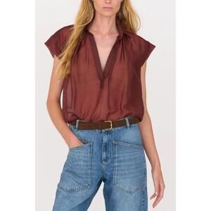 NEW SECULAR trinity button top in rust